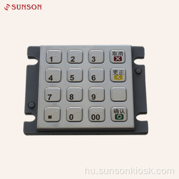 Metal Encryption PIN pad a fizetési kioszkhoz
